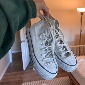 Platform high top white converse women’s size 7